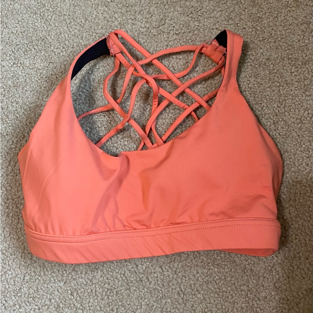 Strappy-back sports bra size small